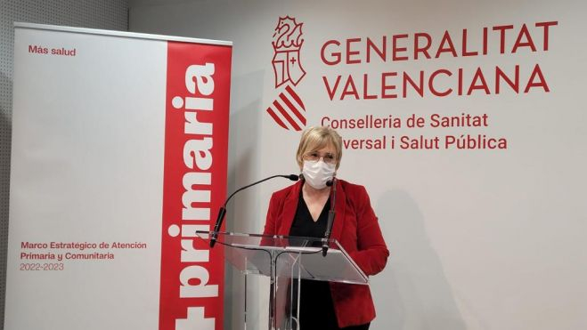 La consellera de Sanidad Universal y Salud Pública, Ana Barceló, en rueda de prensa