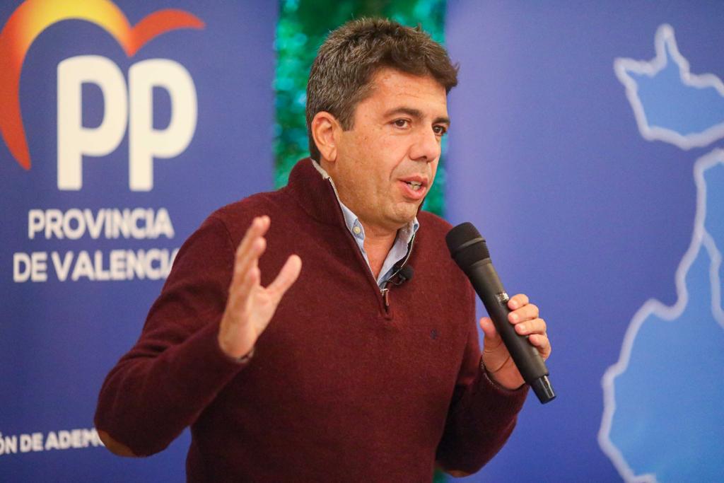 El presidente del Partido Popular de la Comunitat Valenciana, Carlos Mazón