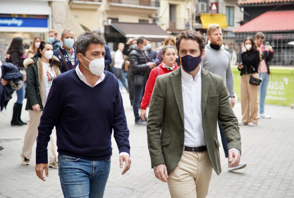 Carlos Mazón y Teodoro García Egea durante la clausura de la Interparlamentaria del PPCV en València