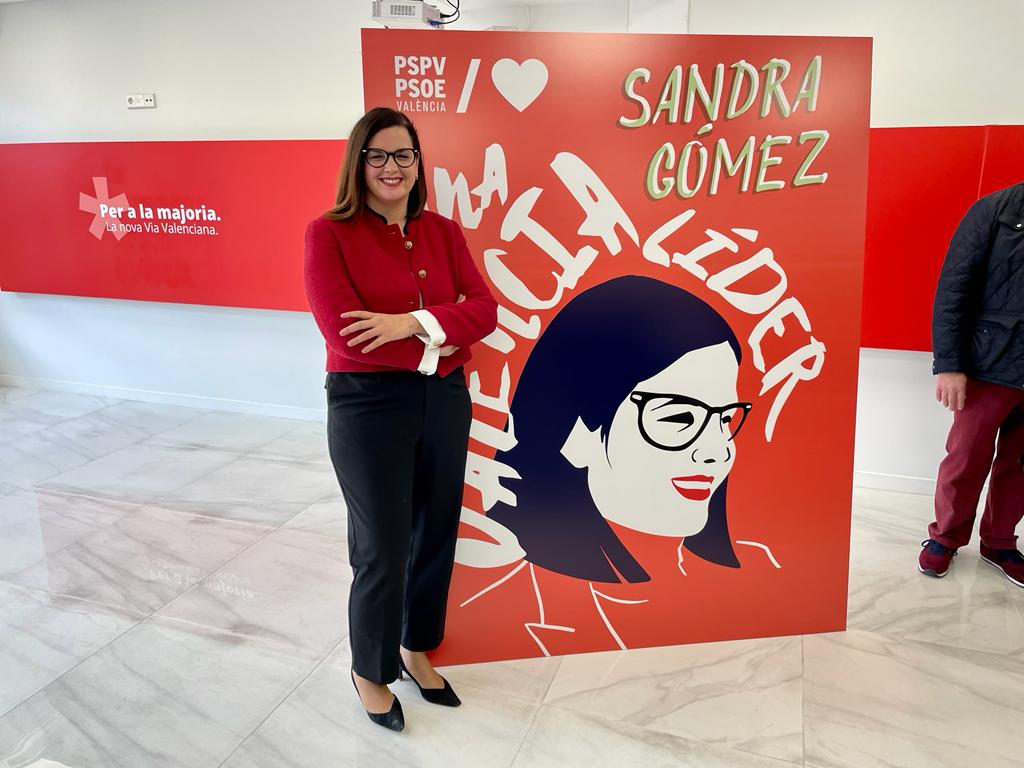 Sandra Gómez, precandidata a la secretaría general del PSPV-PSOE de la ciudad de València