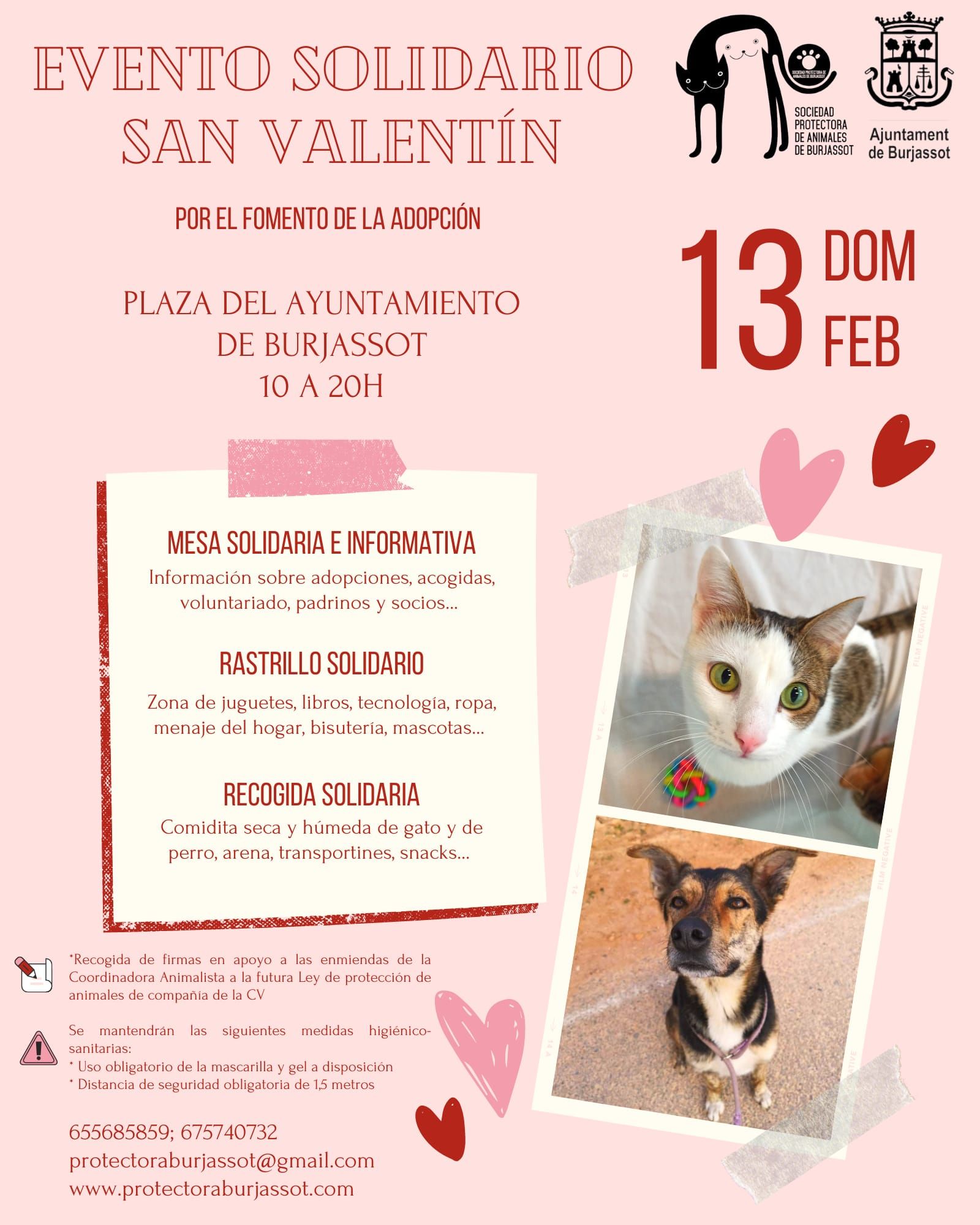 Cartell de l'esdeveniment solidari especial Sant Valentí organitzat per la SPAB