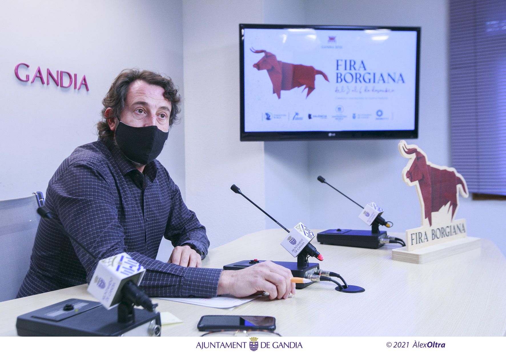 Vicent Mascarell, en la presentación de la Fira Borgiana. Imatge d'Àlex Oltra