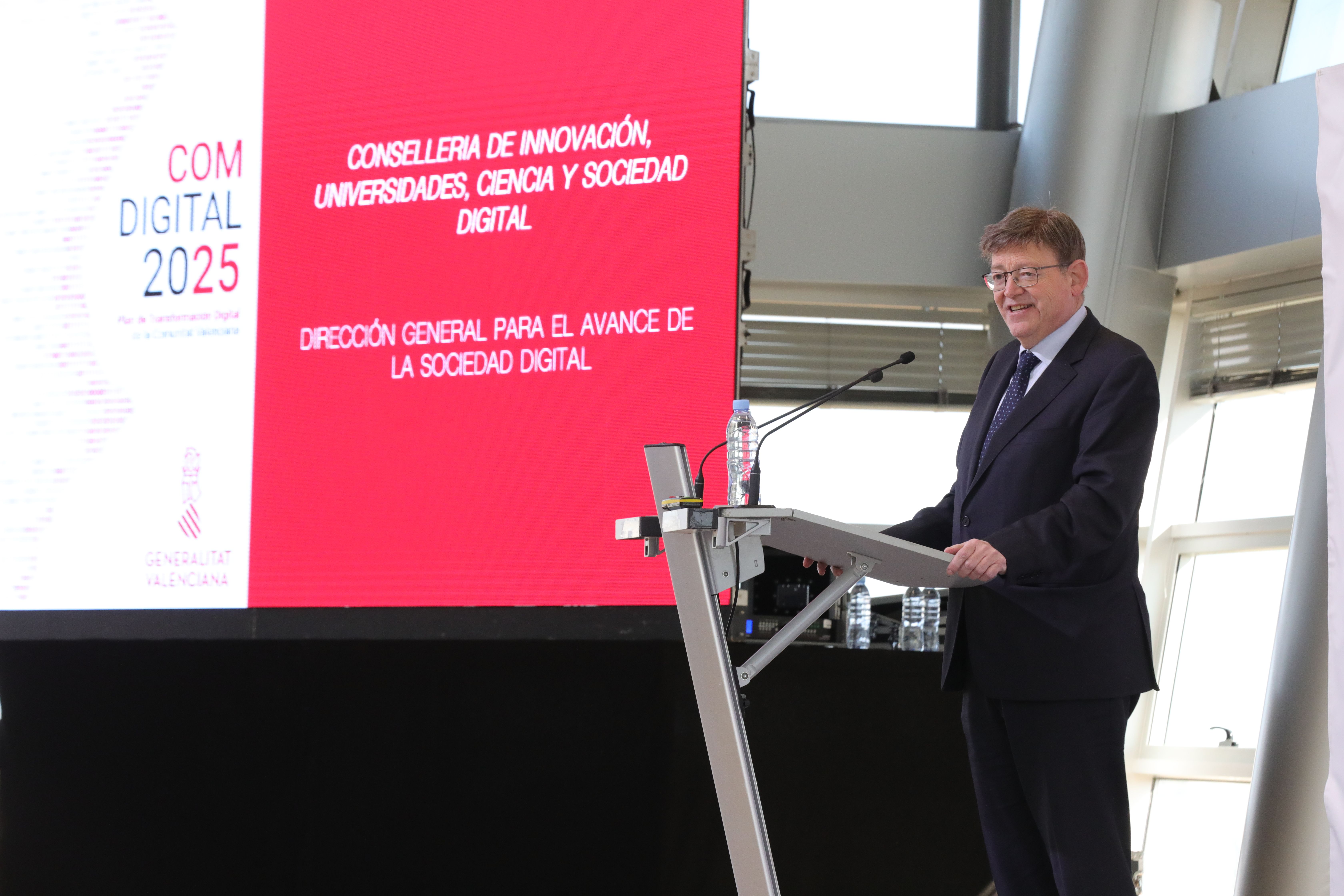 Ximo Puig en la presentación del Plan de Transformación Digital de la Comunitat Valenciana 'Com Digital 2025
