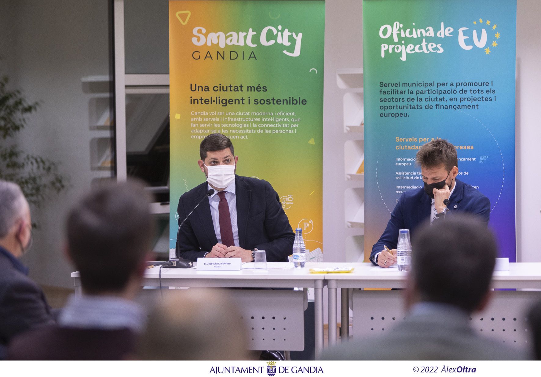 El alcalde de Gandía, José Manuel Prieto, en el acto de presentación de la Oficina de Proyectos Europeos