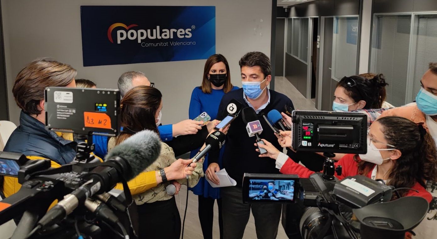 El president del Partit Popular de la Comunitat Valenciana, Carlos Mazón