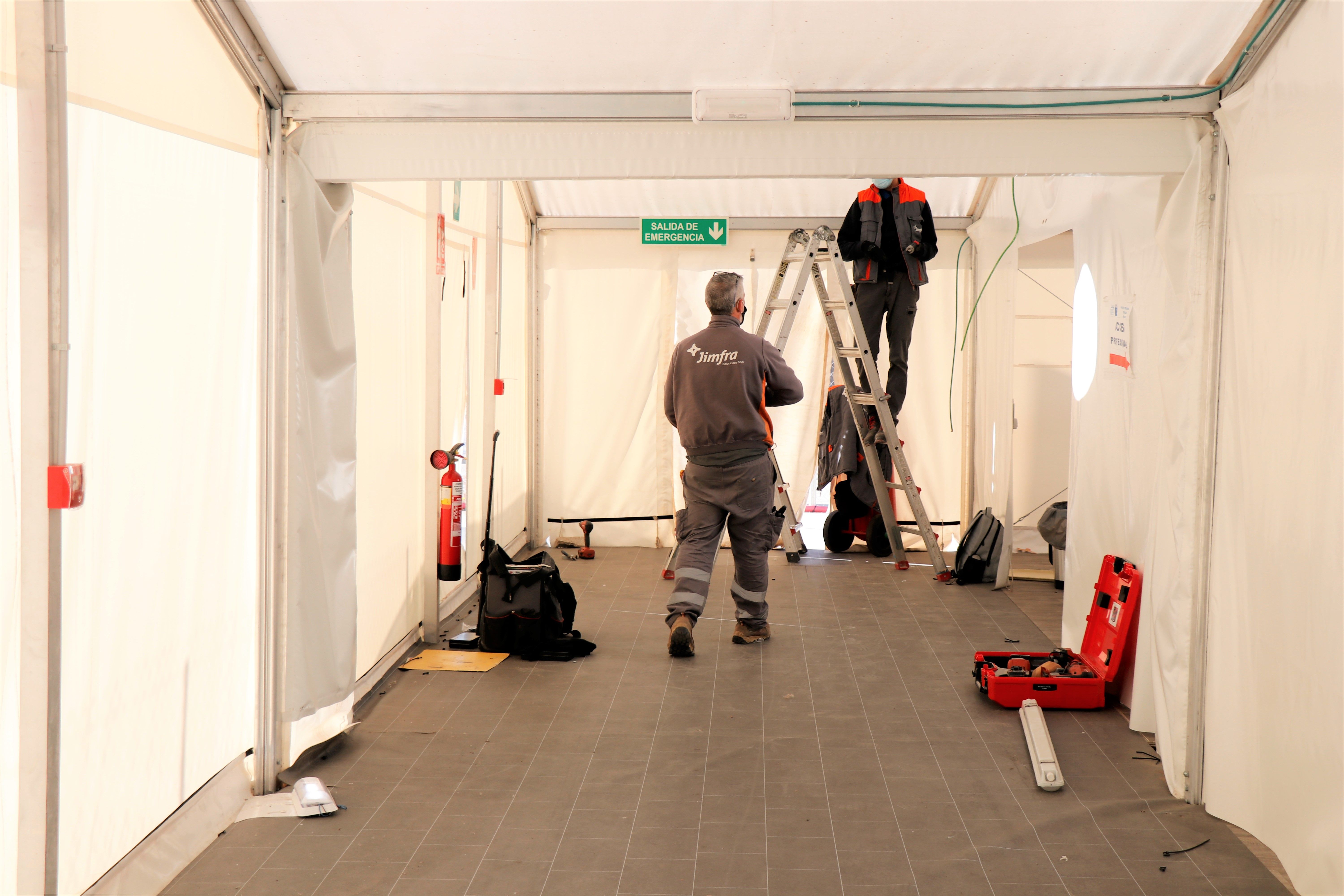 Comença el desmuntatge de l'hospital de campanya de La Fe