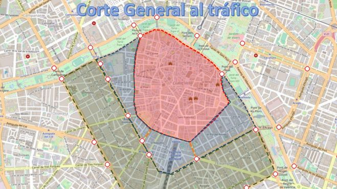 Cortes de tráfico en las Fallas de 2022