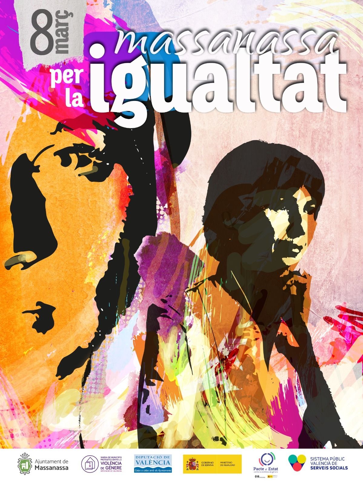 Cartel del programa en conmemoración al 8M 'Massanassa por la Igualdad'