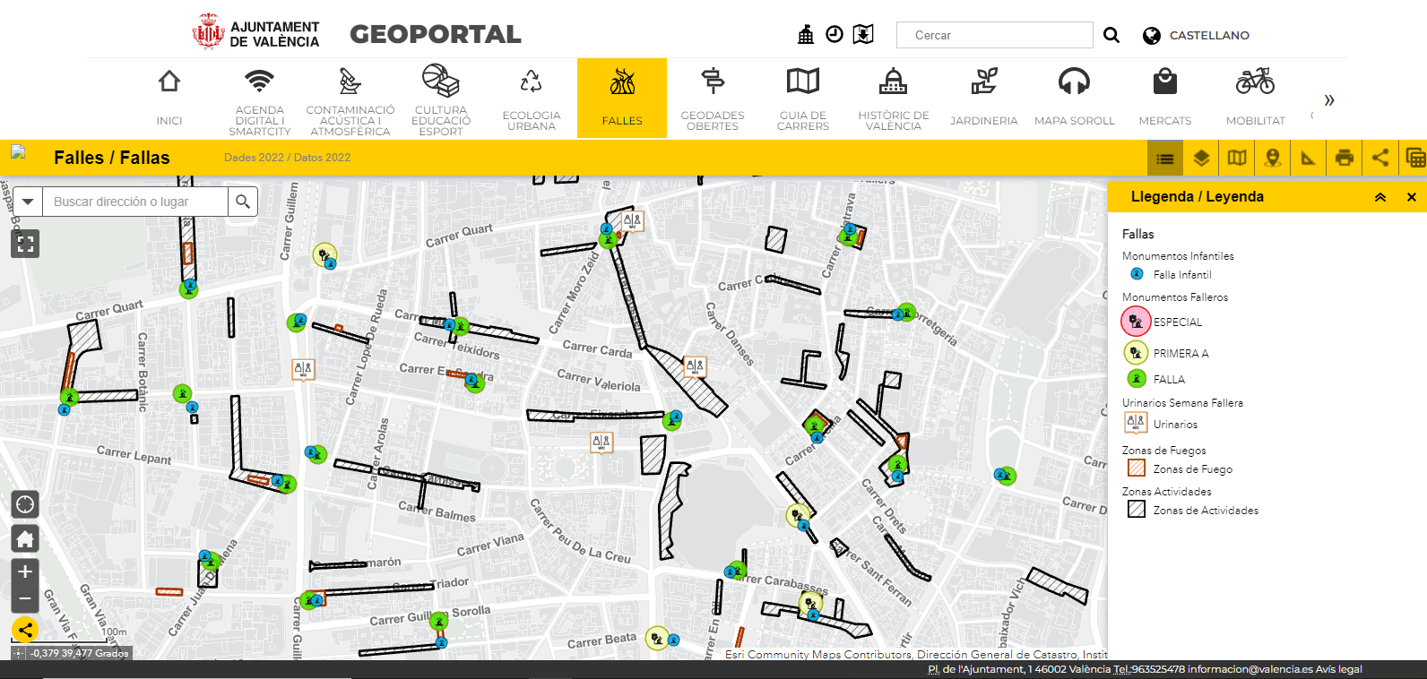  Geoportal i AppValència en Falles