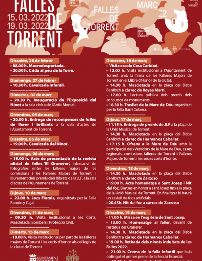Programació de les Falles 2022 de Torrent Programació de les Falles 2022 de Torrent