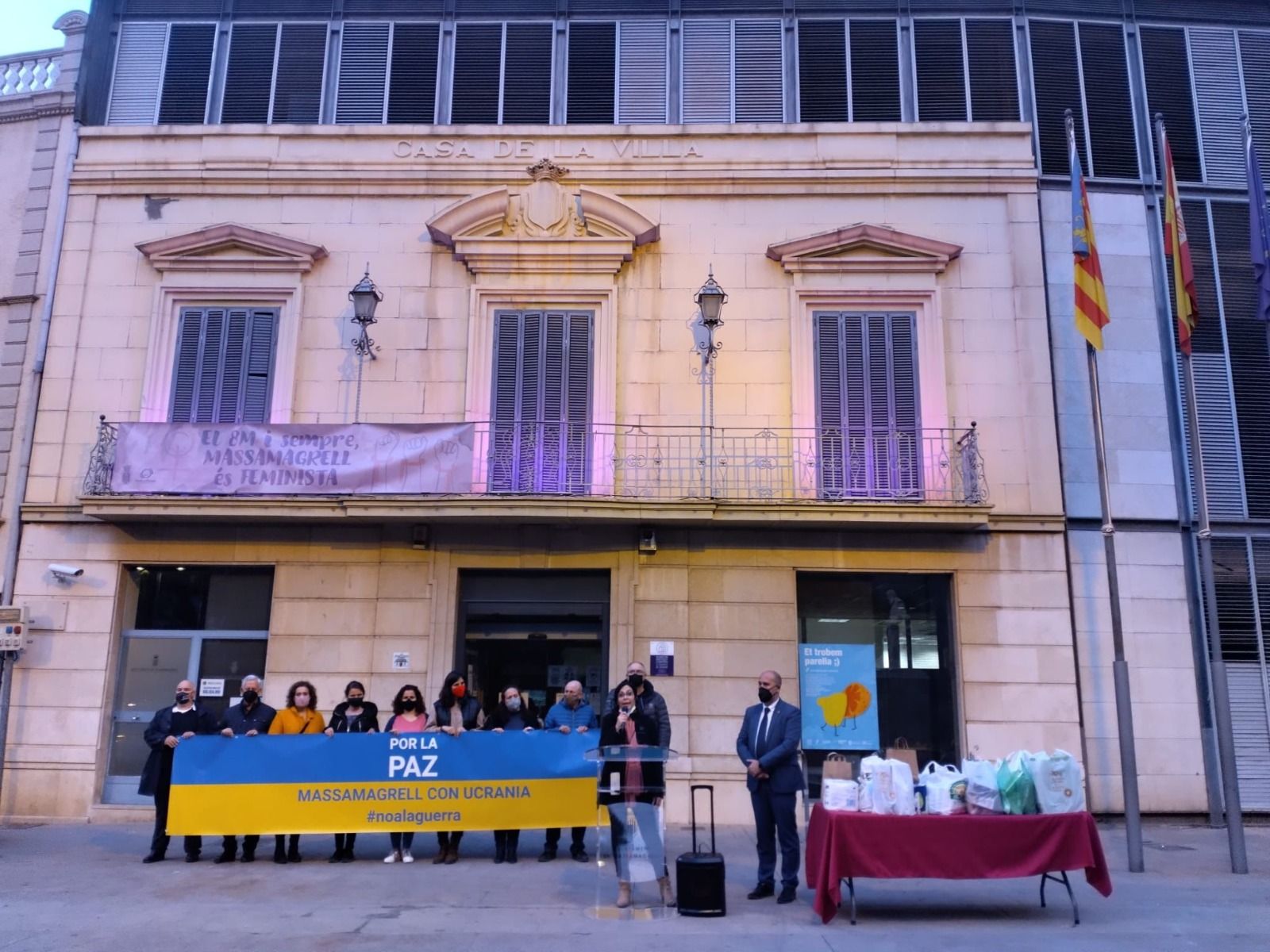 Massamagrell muestra su apoyo a Ucrania con una manifestación