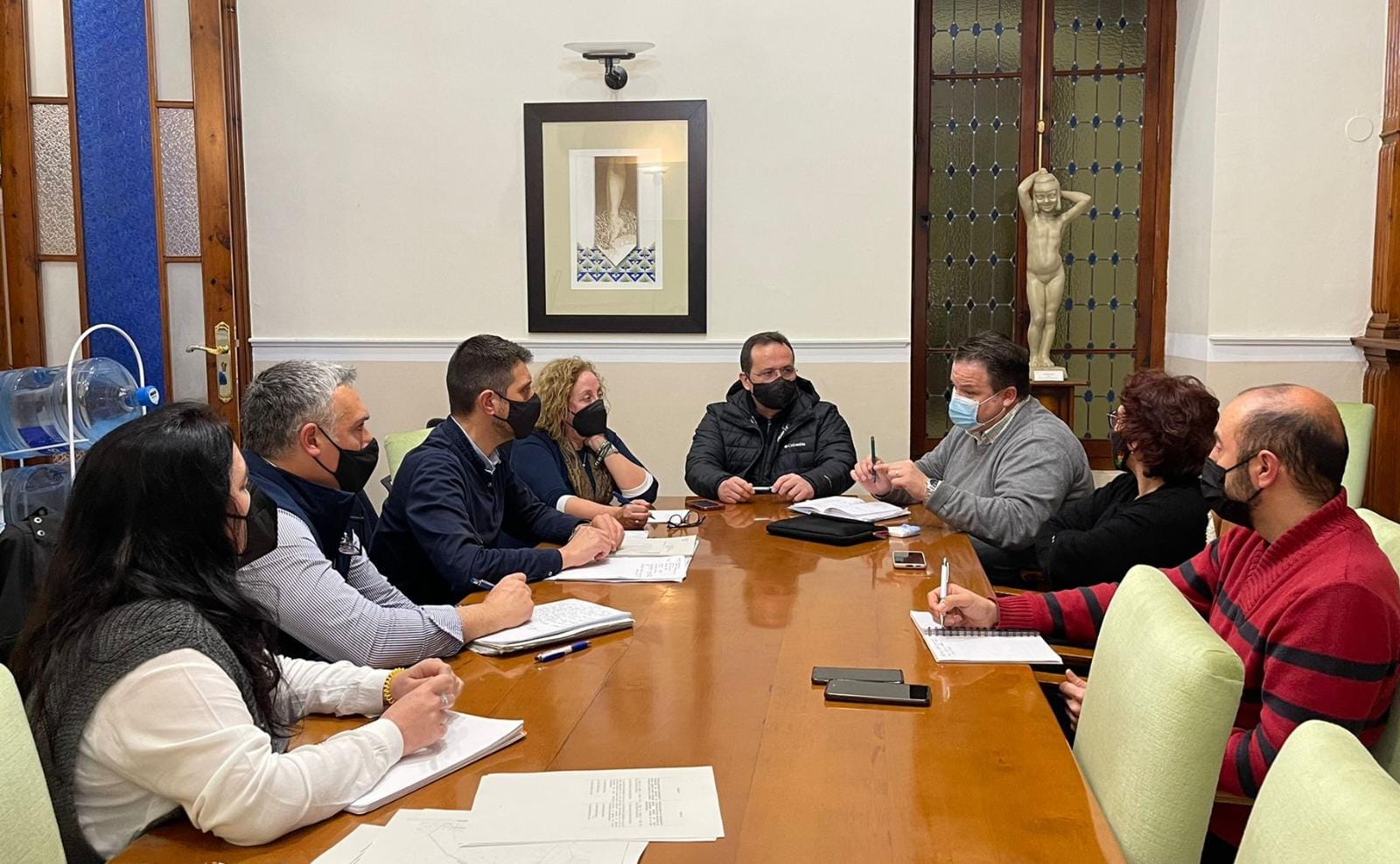 Reunión entre dirigentes del Ayuntamiento de Sueca y responsables de la Entidad Pública de Saneamiento de Aguas (EPSAR)