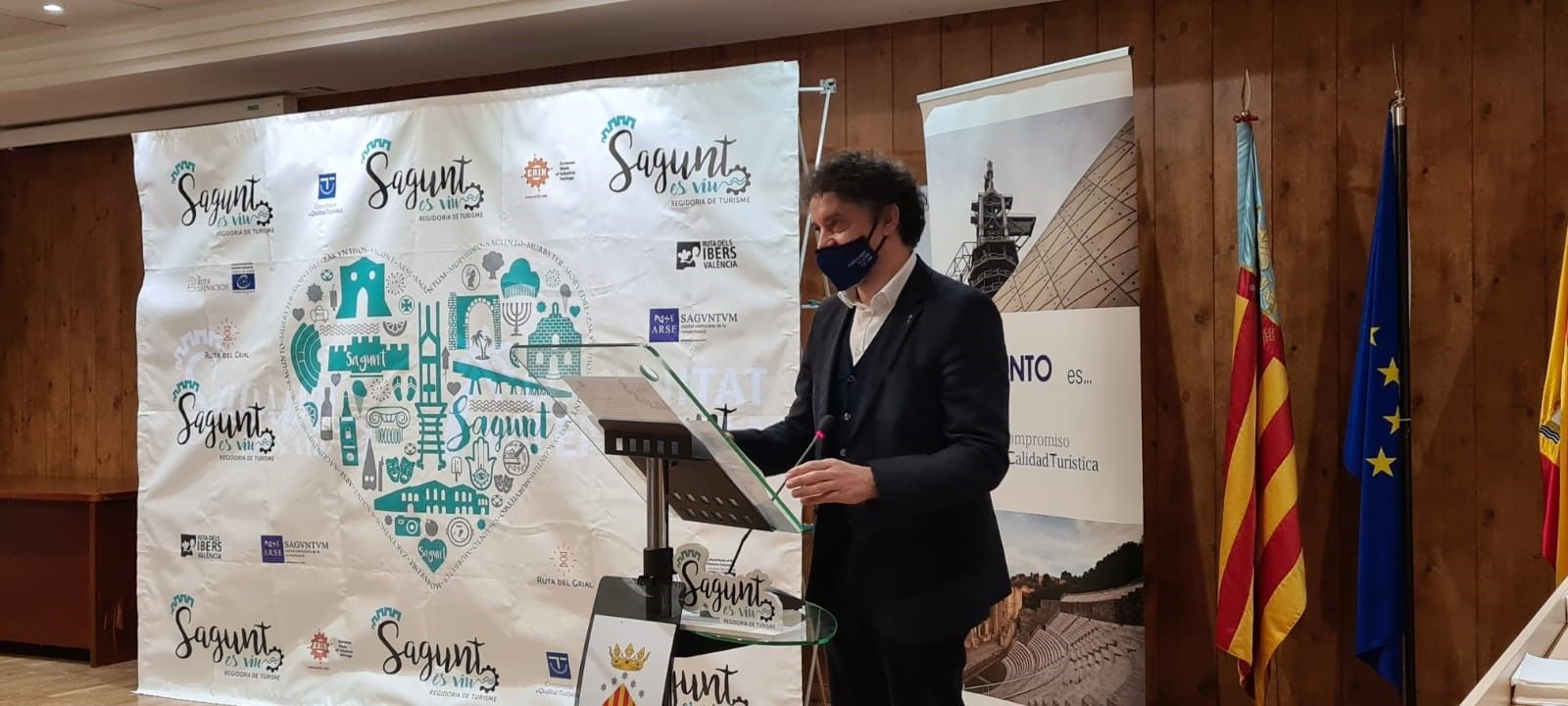 Francesc Colomer, secretario autonómico de Turisme, en la presentación del Plan Estratégico de Turismo de Sagunto