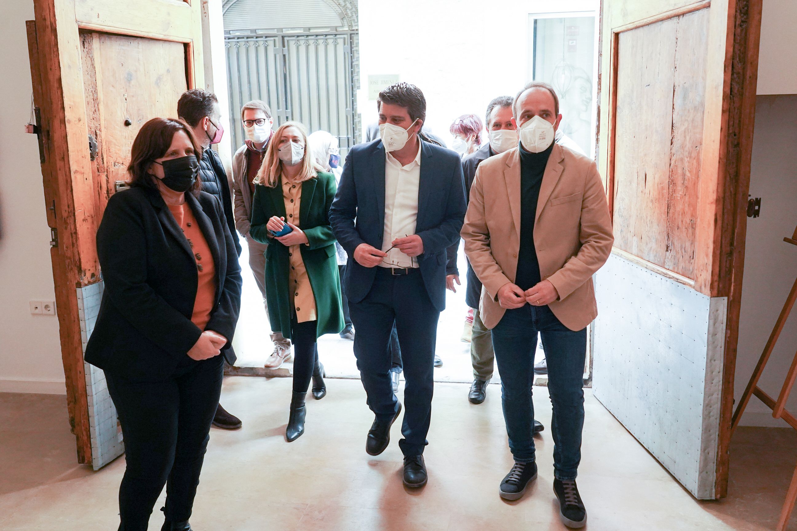 Jorge Rodríguez, Sayo Gandía y Ramiro Rivera en la presentación de los "Itinerarios de la Memoria Democrática"