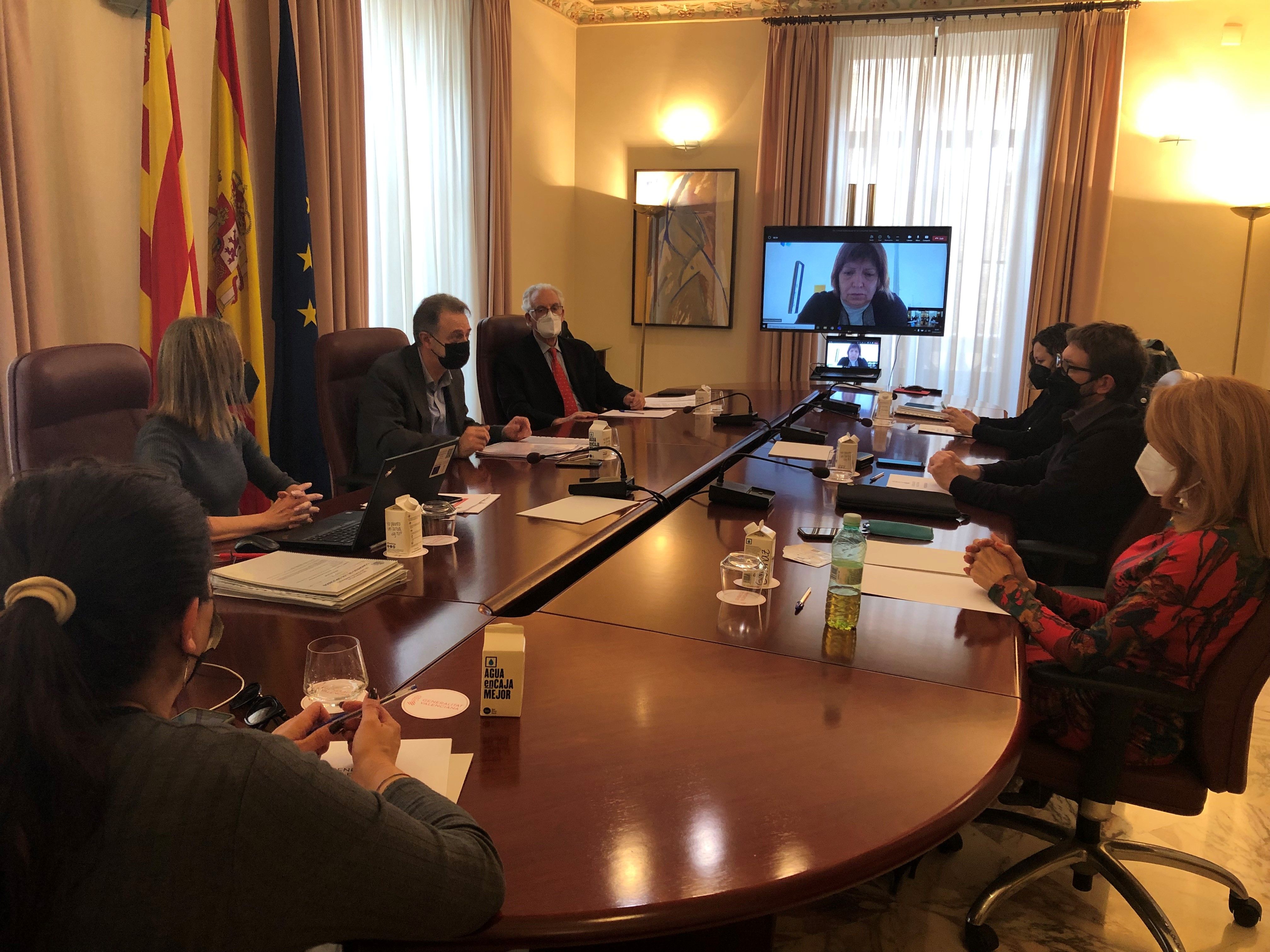 Reunión del Consell Audiovisual de la Comunitat Valenciana en la Casa dels Caragols de Castelló