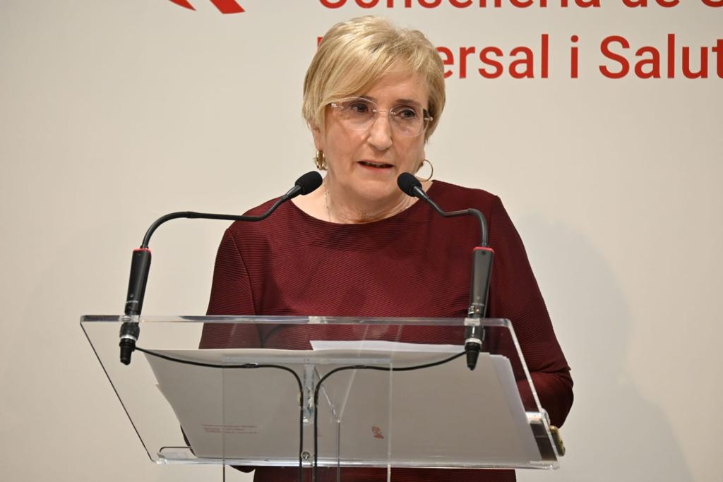 La consellera de Sanidad Universal y Salud Pública, Ana Barceló, en rueda de prensa