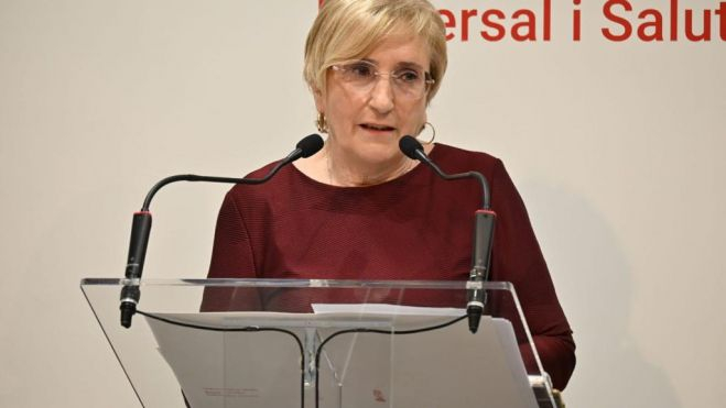 La consellera de Sanidad Universal y Salud Pública, Ana Barceló, en rueda de prensa