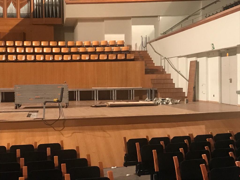 Obres al Palau de la Música de València