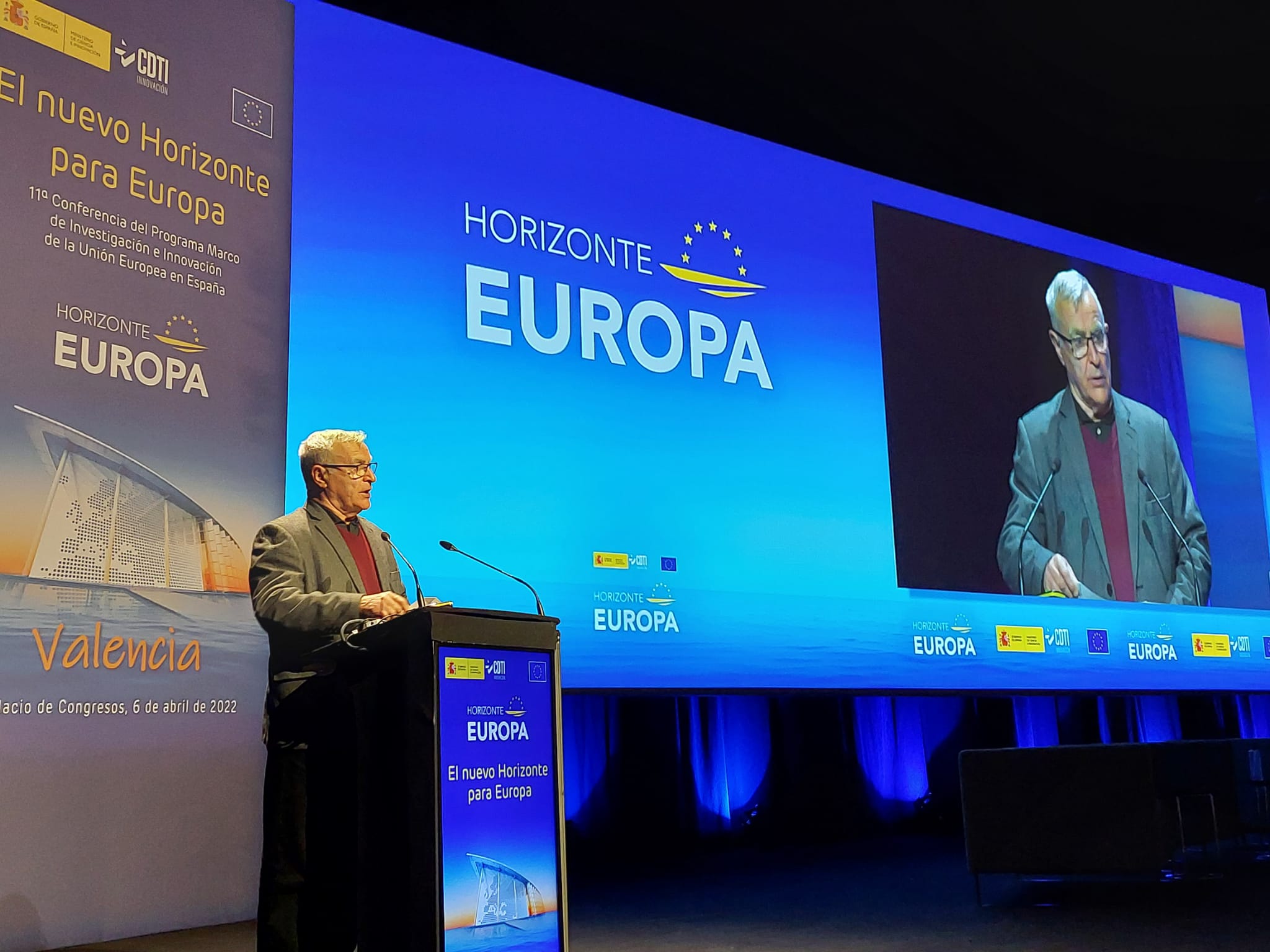 Joan Ribó en el acto de Horizonte Europa