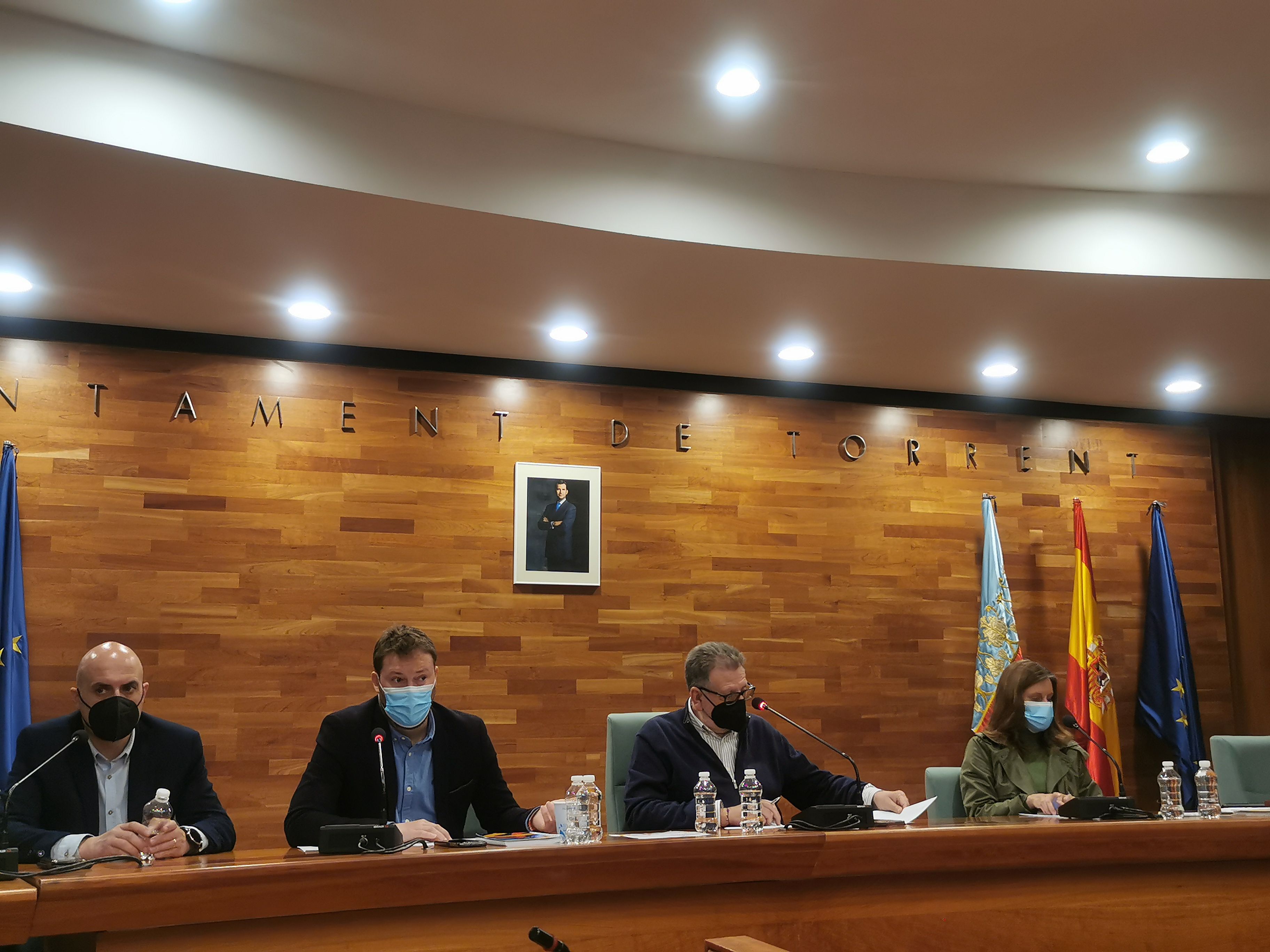 Rueda de prensa en el Ayuntamiento de Torrent