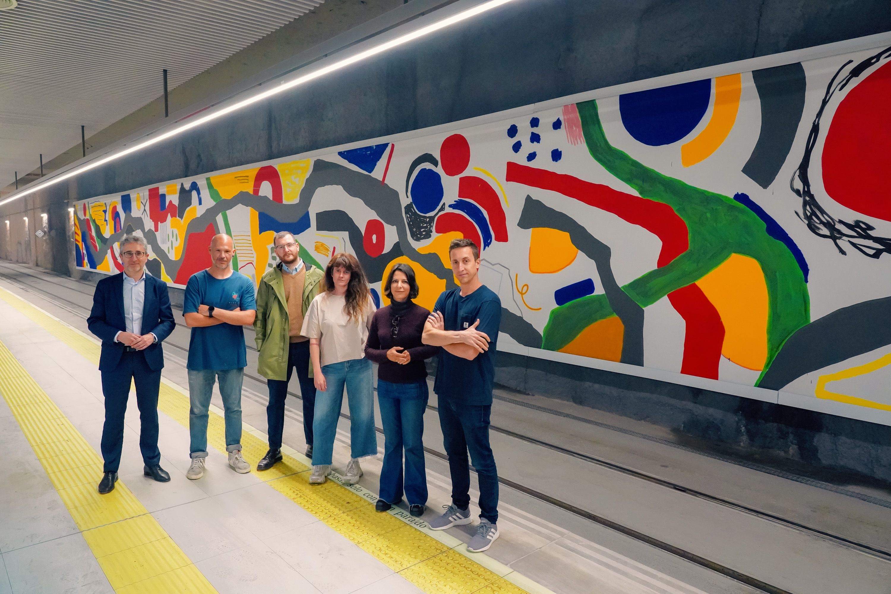 Mural en la estación de Russafa de la L10 de Metrovalencia