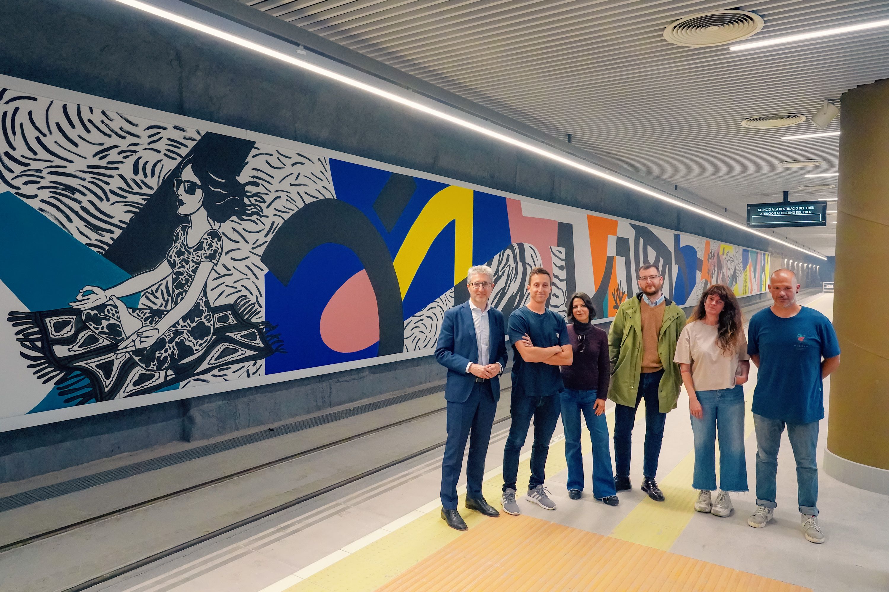 Mural en la estación de Russafa de la L10 de Metrovalencia