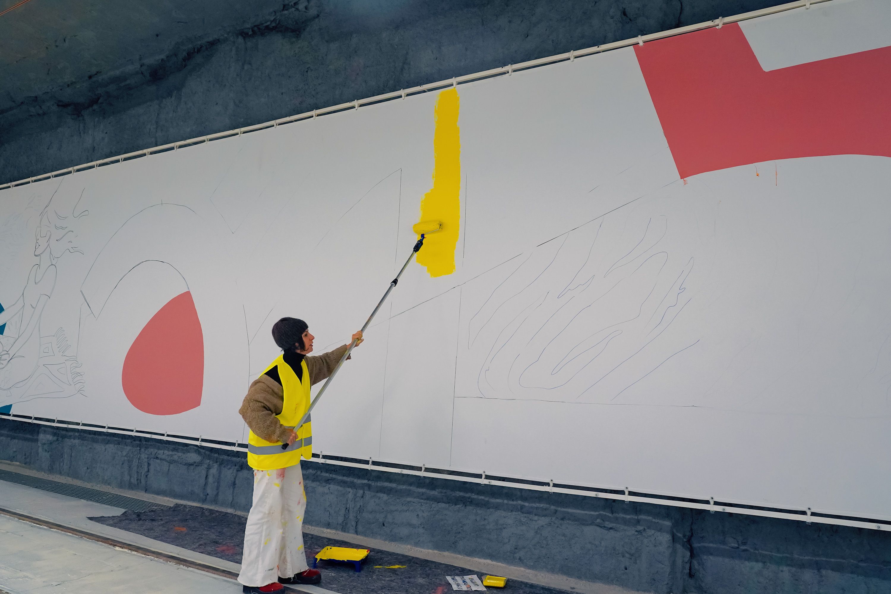 Mural en la estación de Russafa de la L10 de Metrovalencia