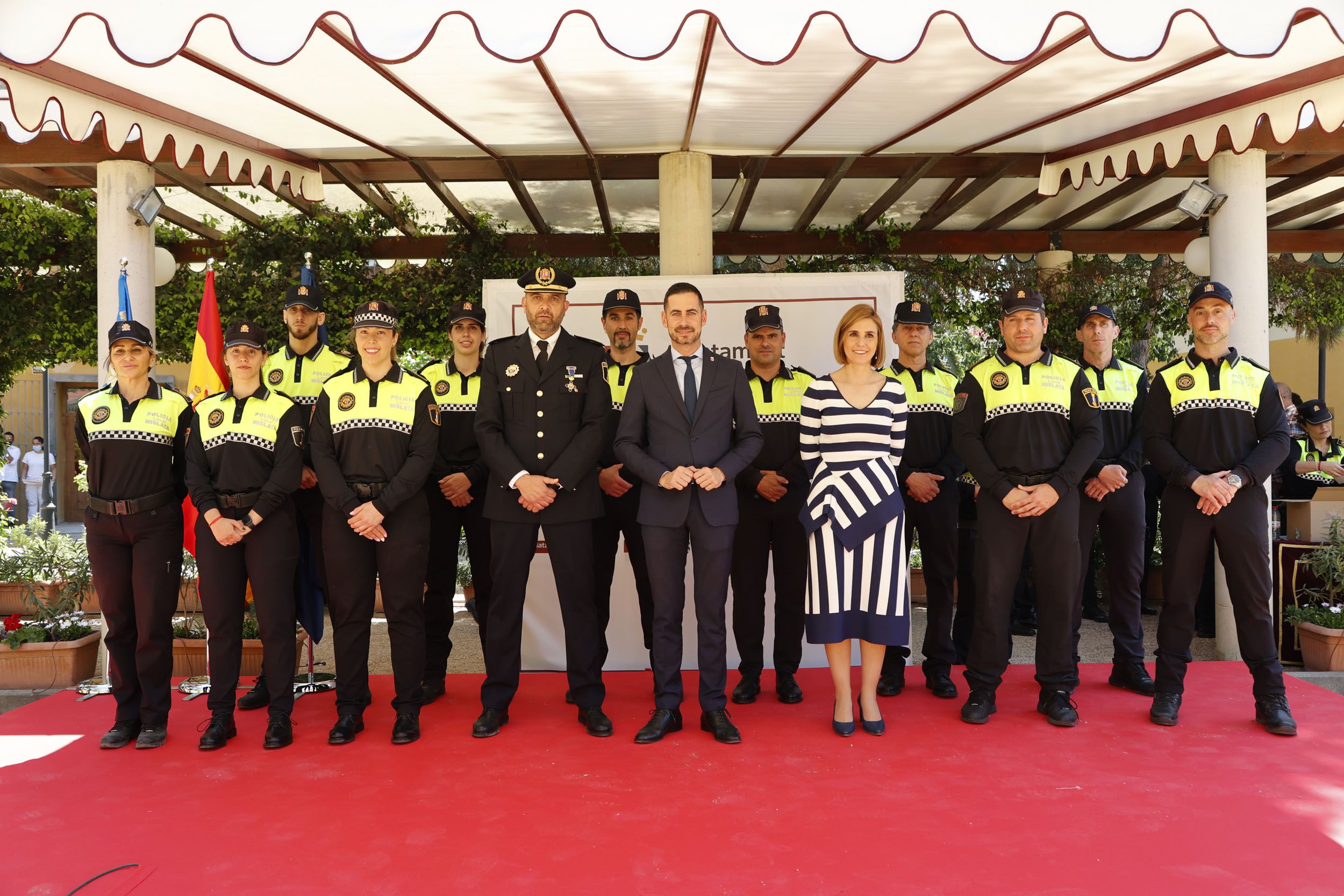 Carlos F. Bielsa i María José Martínez Mora en la celebració del Dia de la Policia Local