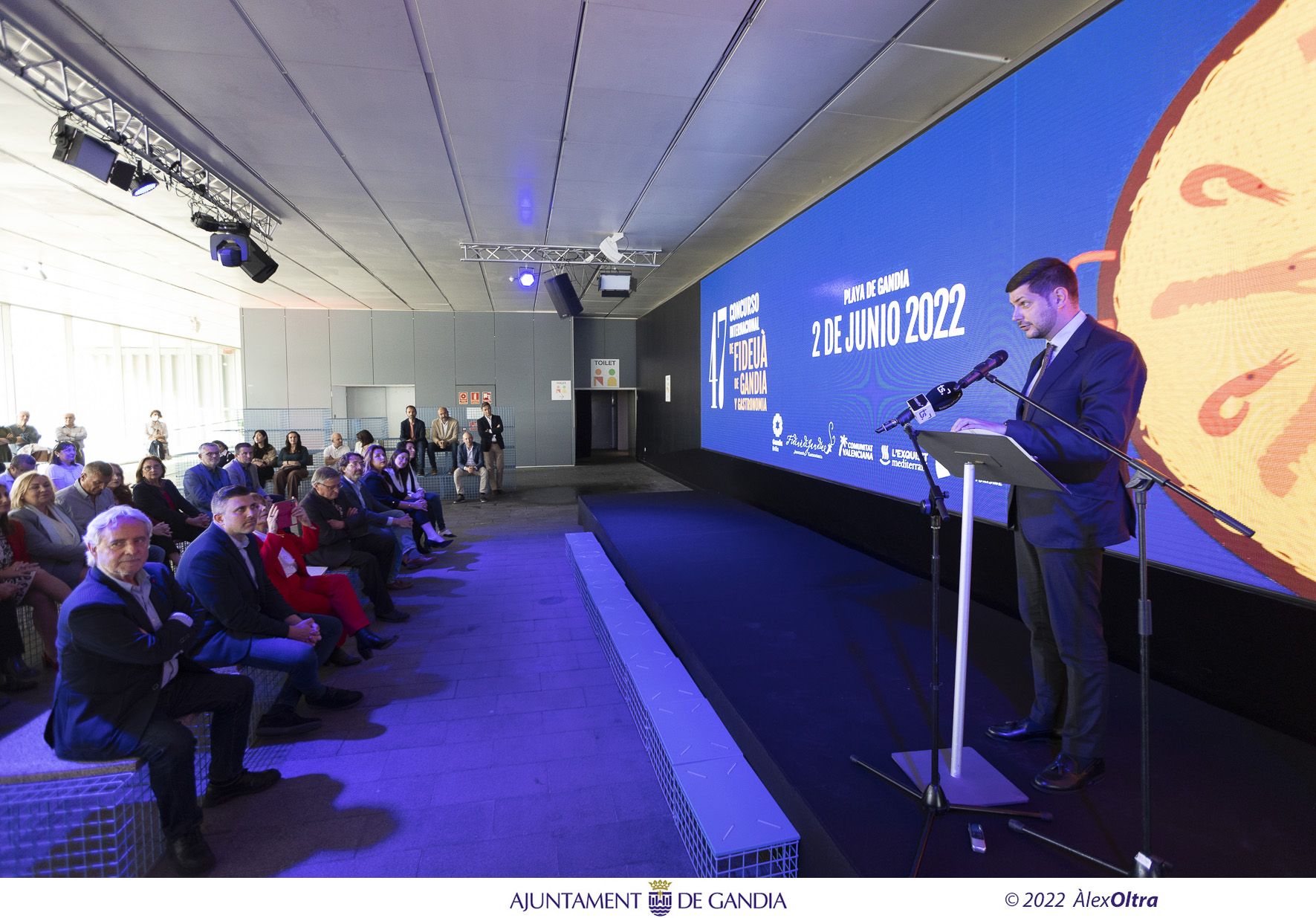 José Manuel Prieto presenta el 47 concurso Internacional de Fideuà y gastronomía de Gandia. Imagen de Àlex Oltra