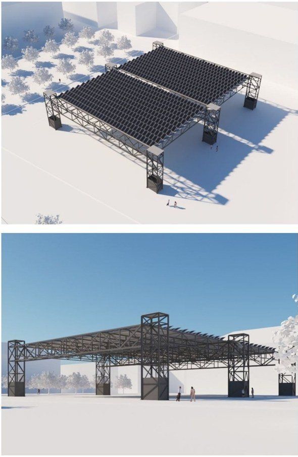 Coberta pàrquing sector sud