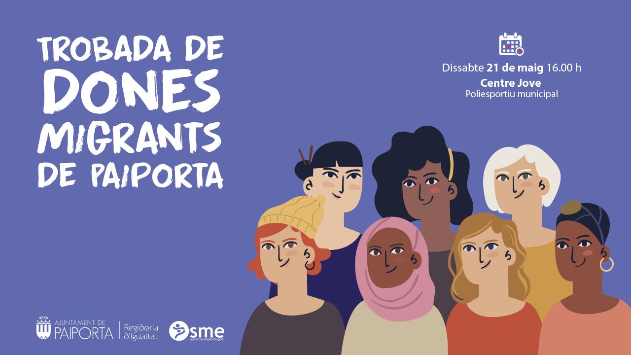 Cartel de promoción del I Encuentro de Mujeres Migrantes de Paiporta
