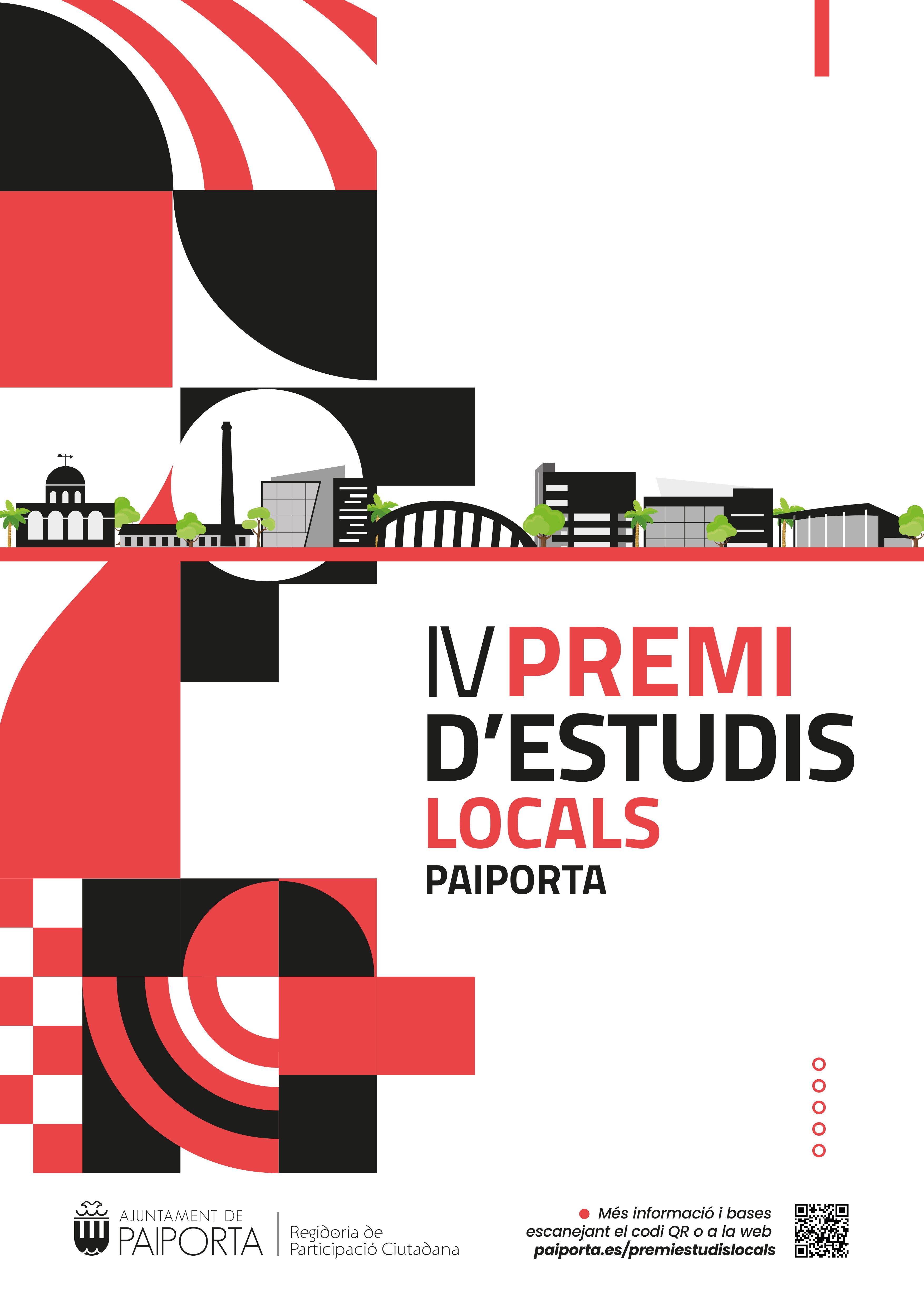 Cartel promocional de la IV edición del Premi d'estudis Locals