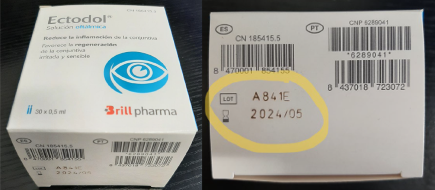Una muestra del medicamento 'Ectodol'