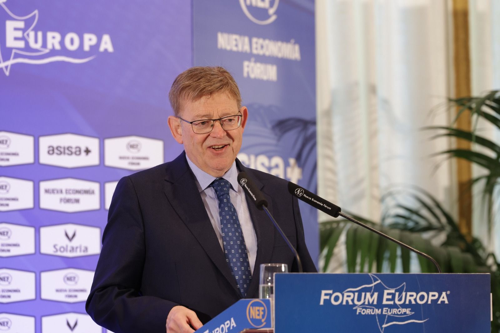 El president de la Generalitat, Ximo Puig, en el desayuno informativo Fórum Europa