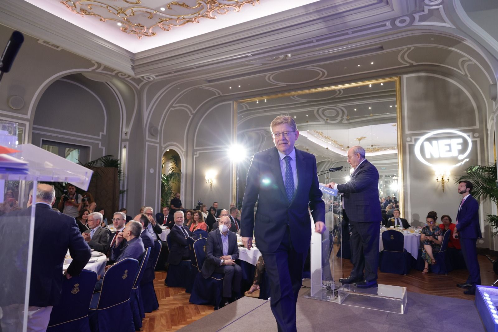 El president de la Generalitat, Ximo Puig, en el desayuno informativo Fórum Europa