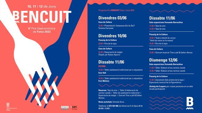 Cartel y actividades de Bencuit 2022