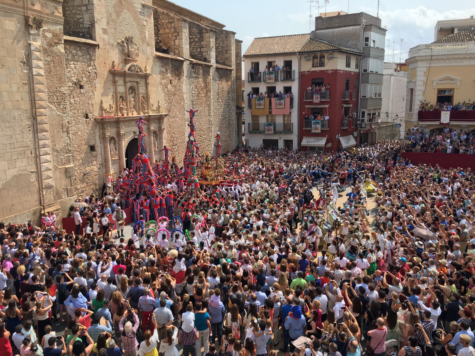 Muixeranga en Algemesí, durante las Fiestas de Nuestra Señora de la Salud