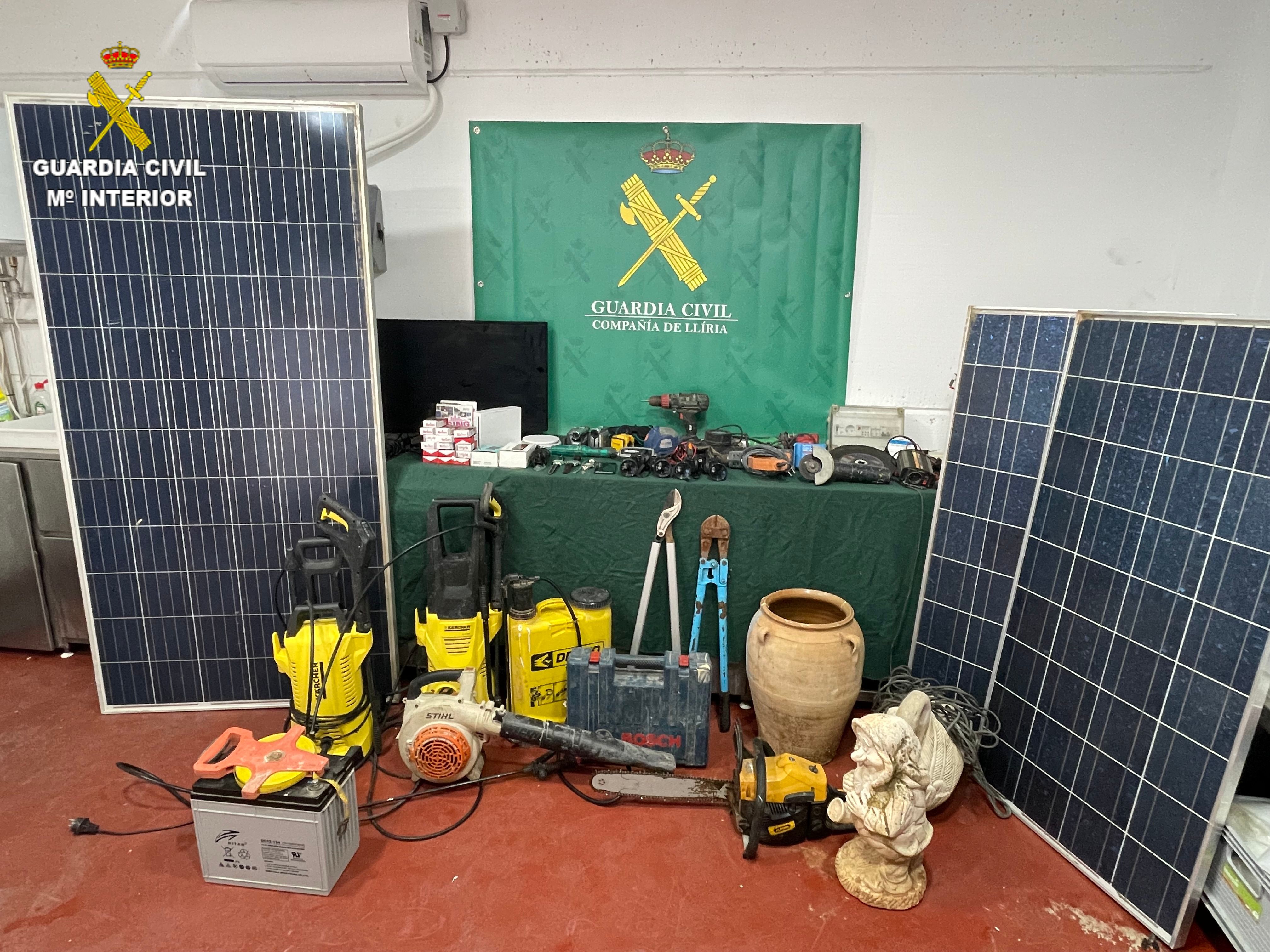 Material agrícola confiscat per la Guàrdia Civil
