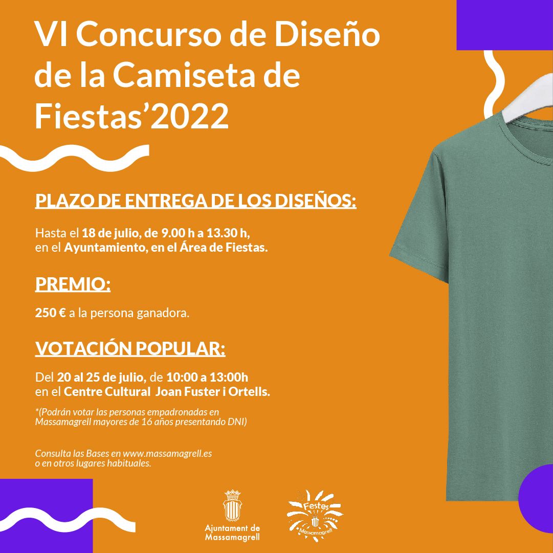 Cartel del concurso de camisetas de Massamagrell