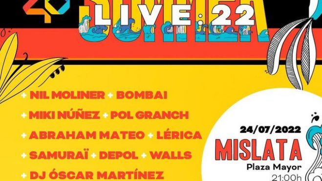 Cartel de LOS40 Summer Live en Mislata (LOS40)