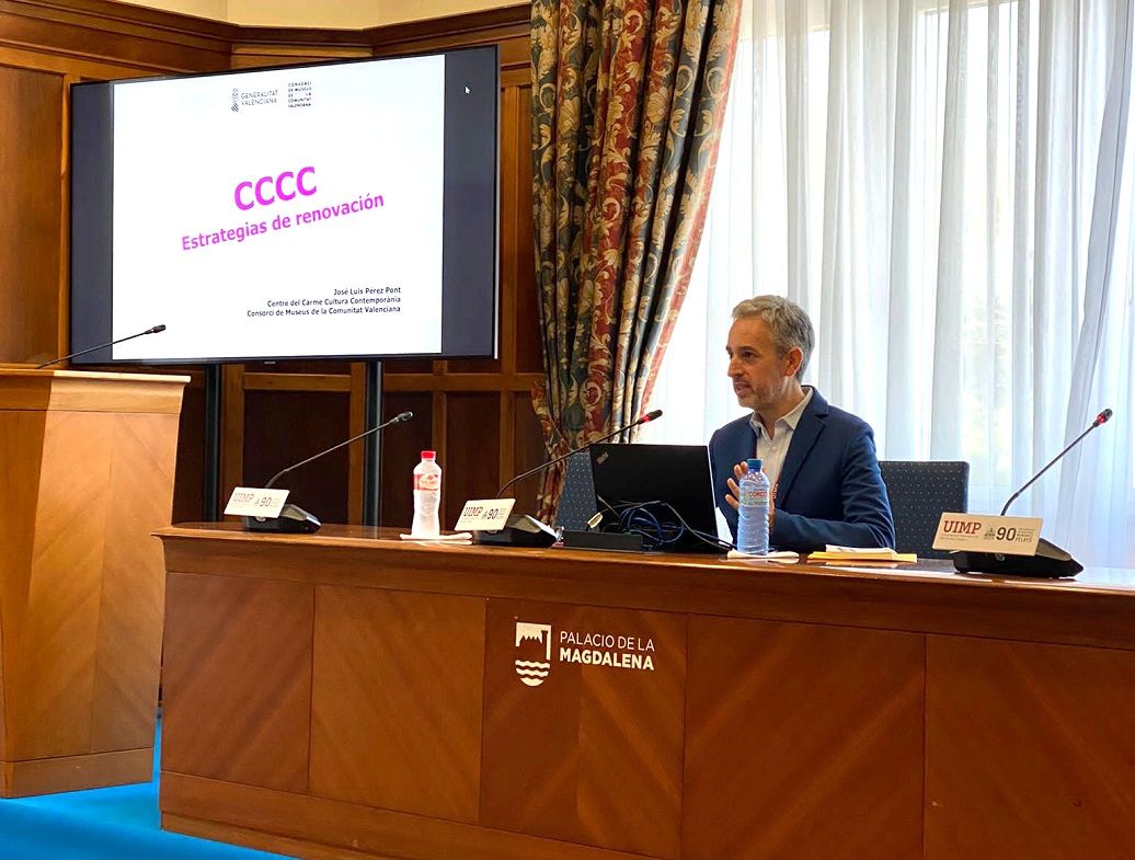 El director del Consorci de Museus i del CCCC, José Luis Pérez Pont, en una ponència a Santander