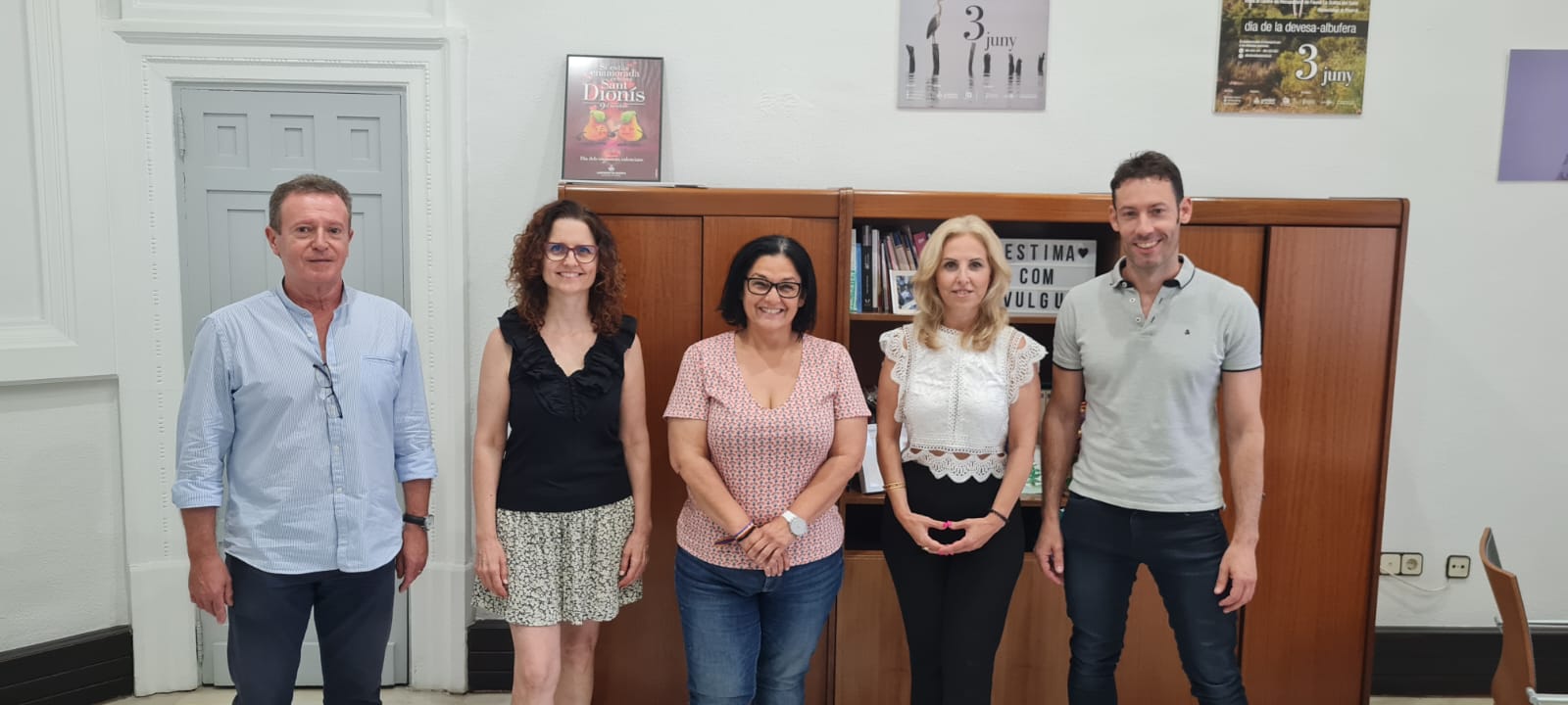 La regidora Lluïsa Notario amb sindicats