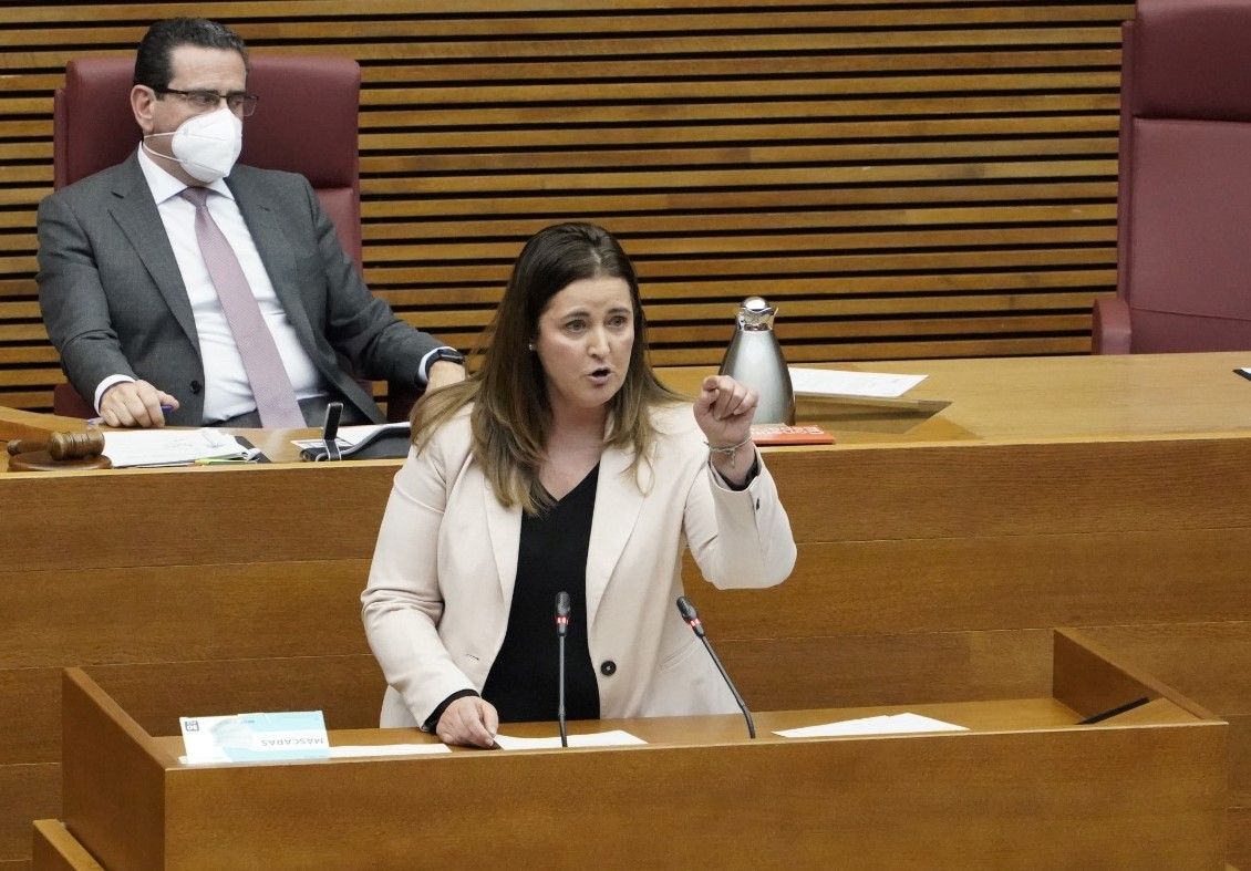 La portaveu d'Igualtat del GPP en les Corts, Marisa Mezquita, en una intervenció en Les Corts