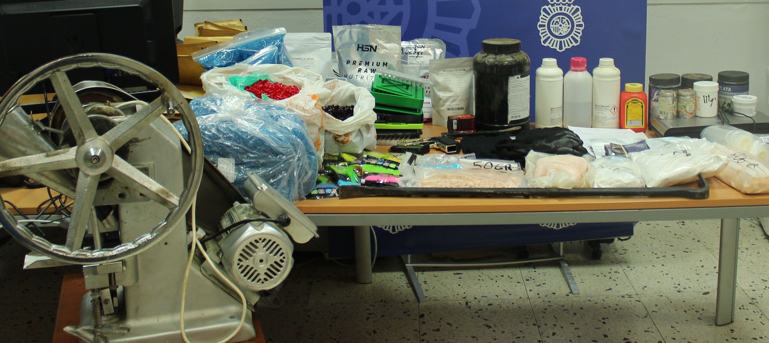 Material recopilat per la Policia Nacional