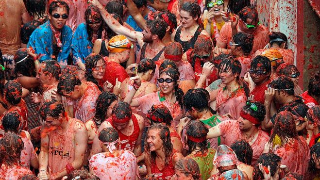 Tomatina de Buñol. Imagen de archivo