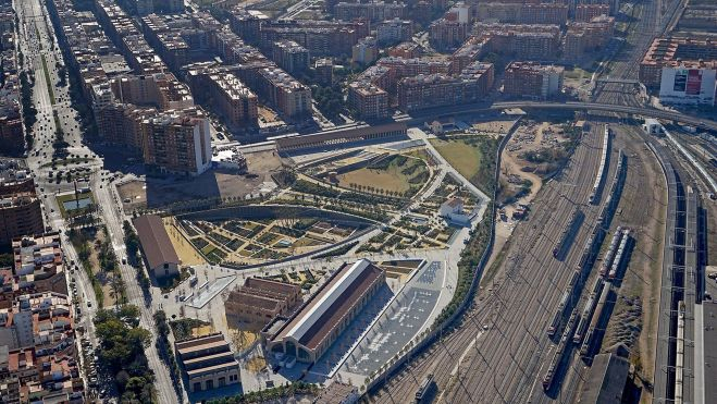 Imagen de los terrenos del Parque Central y del futuro canal de acceso