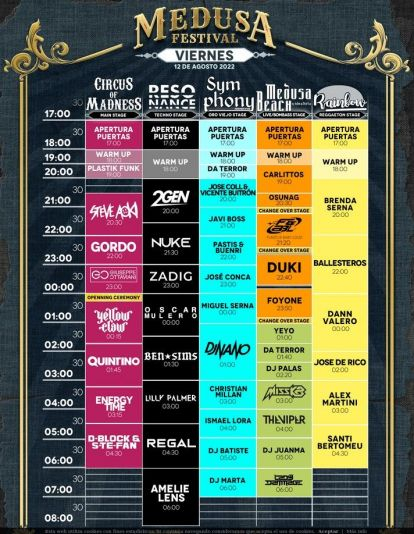 Cartell Medusa Sunbeach Festival Cartell Medusa Sunbeach Festival