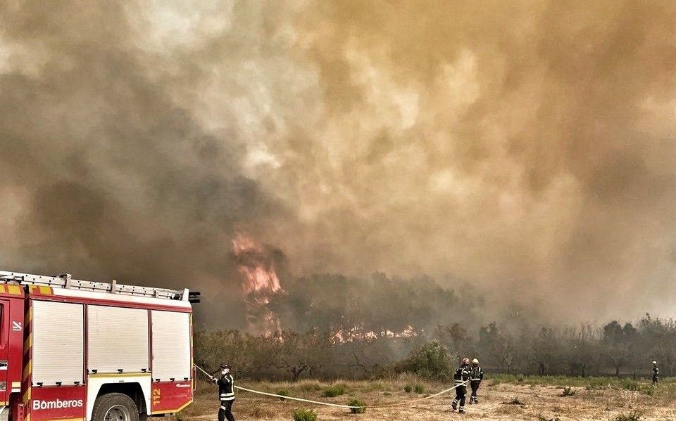 Pluja a l'incendi de la Vall d'Ebo