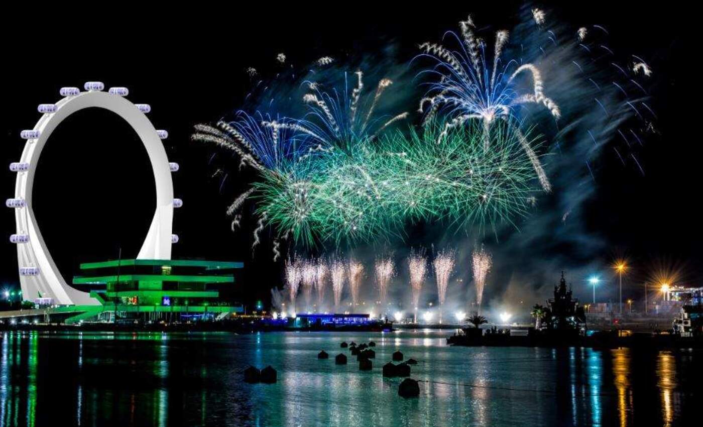 Simulación de la noria gigante situada en La Marina de València (1)