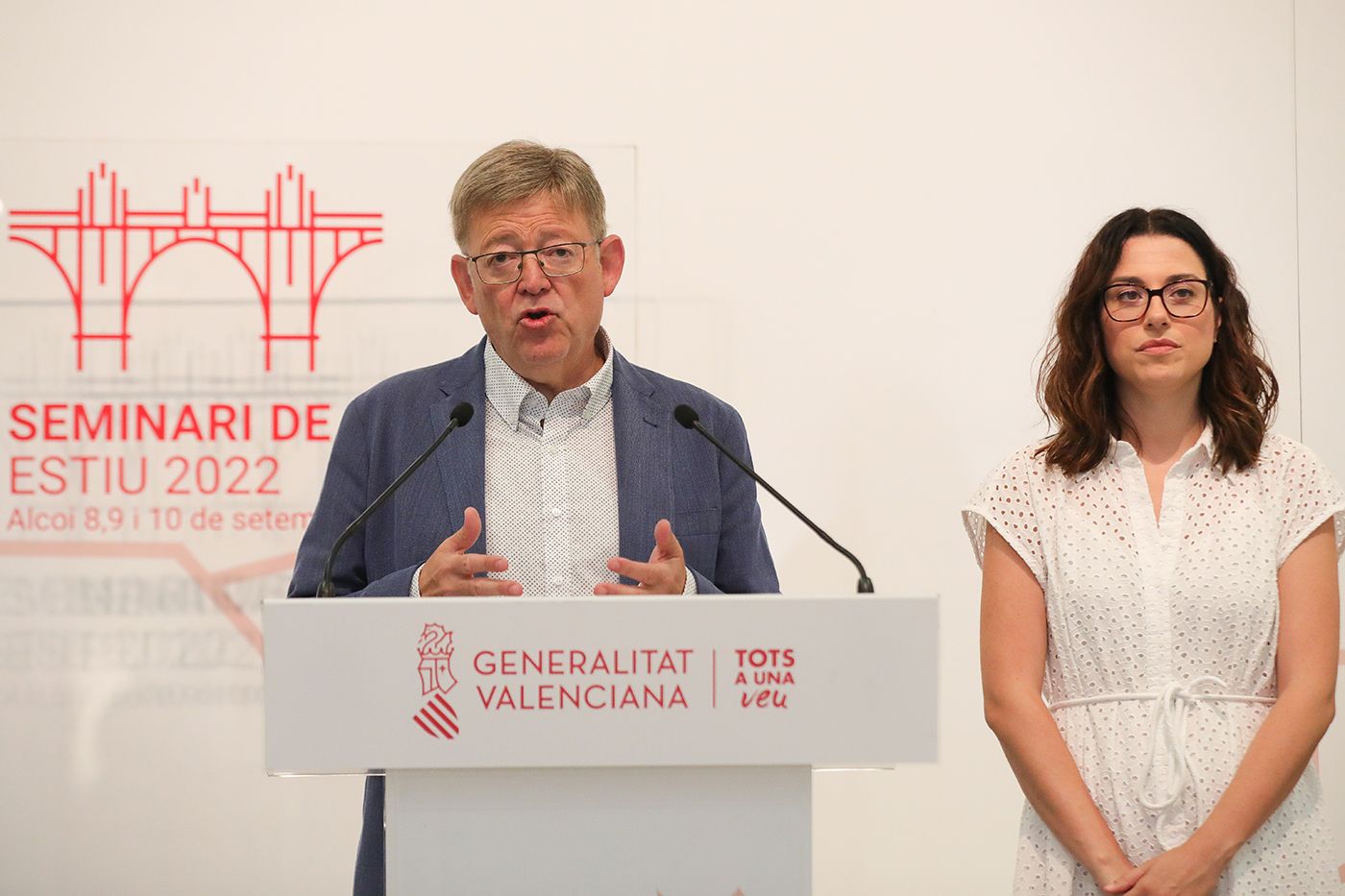 El president Ximo Puig y la vicepresidenta Aitana Mas